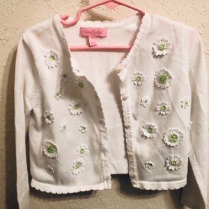 Lilly Pulitzer Flower Detail Button Up Sweater